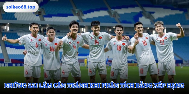 Tránh phân tích chủ quan qua bảng xếp hạng bóng đá